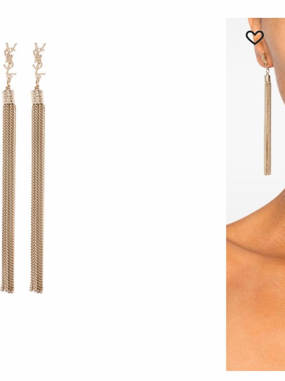 Saint Laurent LouLou Chain Tassel Earrings